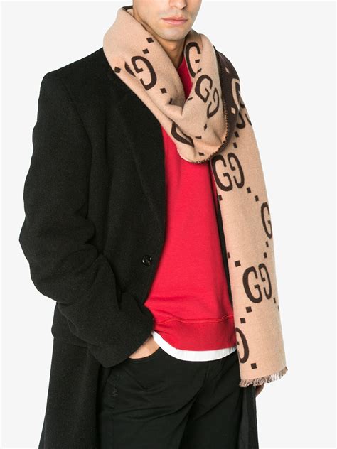 jacquard gucci scarf|Gucci jacquard wool scarf v.